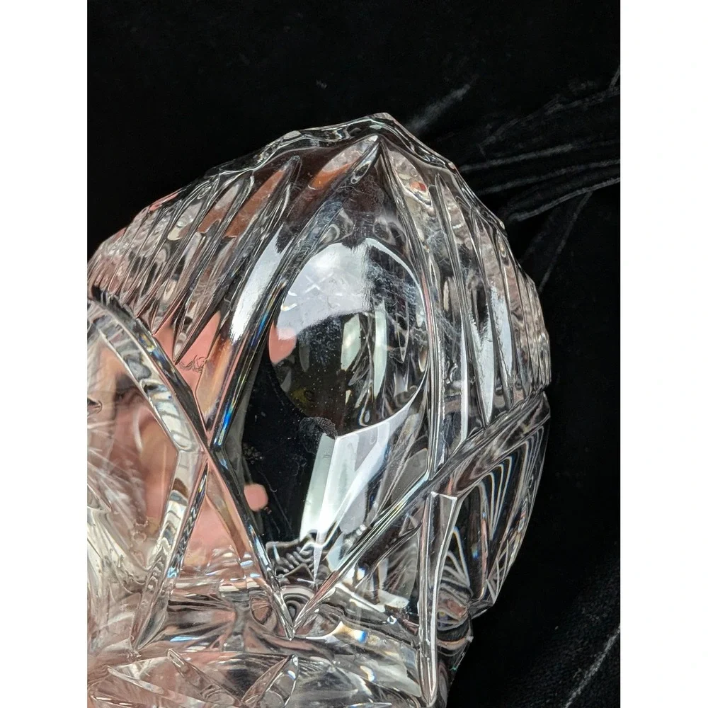 Vintage Bohemian Cut Crystal Basket 6